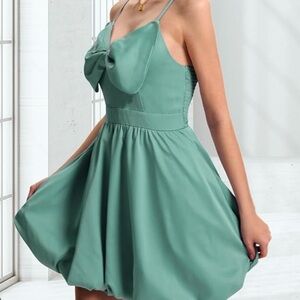 Elegant Green Mini Dress
